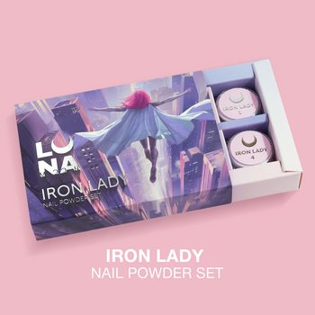 LUNAmoon Zestaw pyłków do paznokci "Iron Lady" — 6 szt.