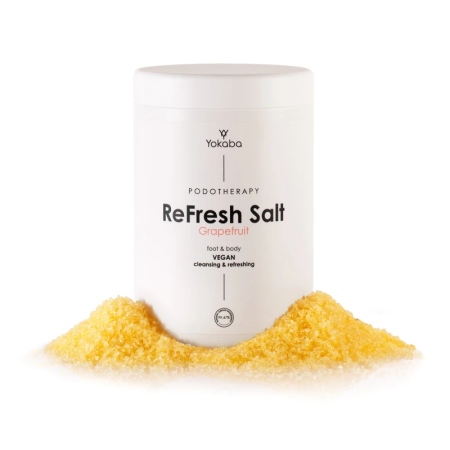 ReFresh Salt Grapefruit Foot&Body Vegan cleansing&refreshing Podotherapy Yokaba 1000 g