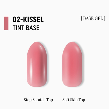 Adore Półprzezroczysta baza kolorowa Tint Base Nr.02 - kissel, 15 ml