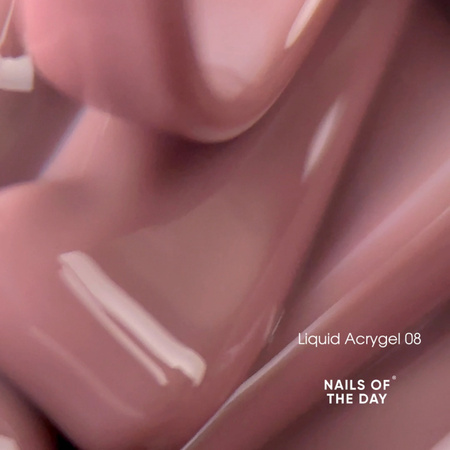 NAILSOFTHEDAY Liquid Acrygel 08 - zgaszony nude płynny akrylożel, 15 ml