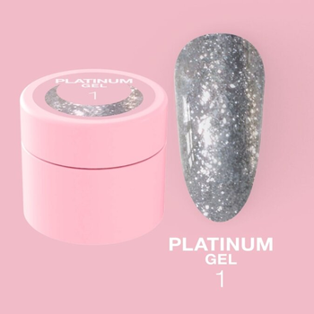 LUNAmoon Platinum Gel Nr.1 - brokat do paznokci, 5 ml