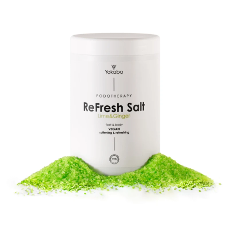 ReFresh Salt Lime&Ginger Foot&Body Vegan Softening&Refreshing Podotherapy Yokaba 1000 g
