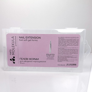Molekula Professional Tipsy żelowe "Stiletto Extra Long", 120 szt.