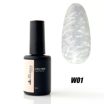 Molekula Professional Euro Fiber Gel W01 Alpine Snow, 12ml