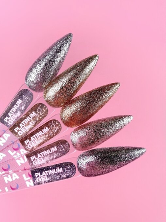 LUNAmoon Platinum Gel Nr.1 - brokat do paznokci, 5 ml