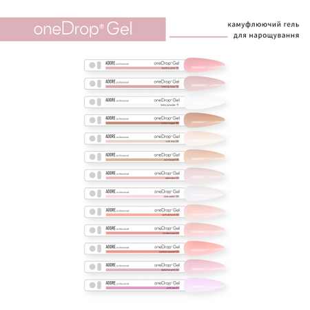 Adore One Drop Gel  No.06 Rose Water - żel do przedłużania paznokci, 30 g